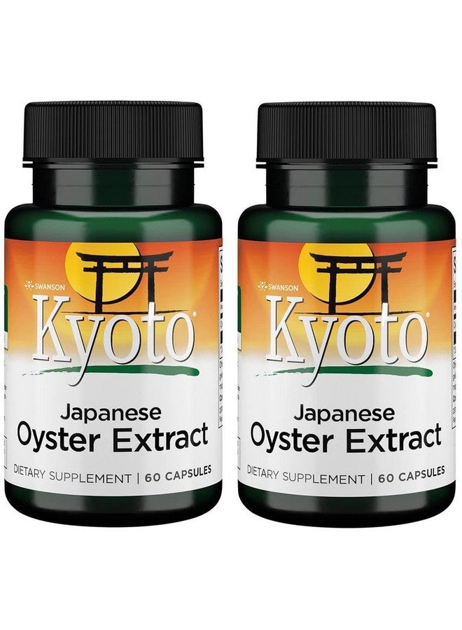 Swanson Kyoto Japanese Oyster Extract - Natural Supplement Promoting Drive & Wellness for Men & Women - (500 Milligrams 60 Capsules) (2 Pack)