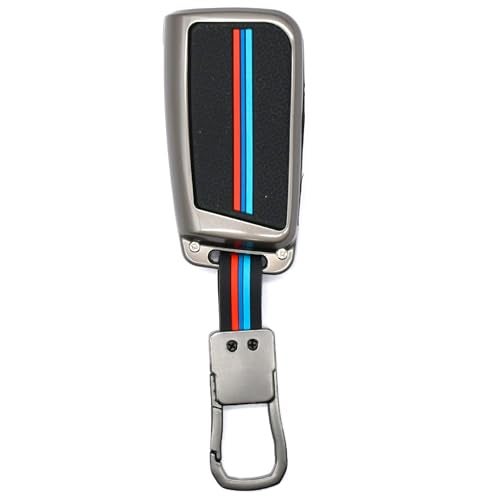 KMH Metal Car Key Cover with Volkswagen Polo Vento Jetta Ameo Virtus Taigun Tiguan T-Roc || Skoda Slavia Kylaq Kodiaq Kushaq Karoq Rapid Laura Superb Octavia Fabia Yeti Flip Keycover Keychain 3 Button - Image 2
