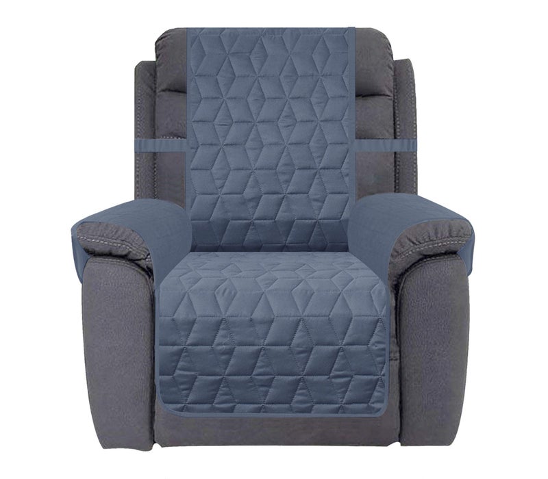 Ameritex Waterproof Nonslip Large Recliner Cover Christmas Decor Stay in Place Dog Couch Recliner Cover Furniture Protector for Pets and Kids Blue 30