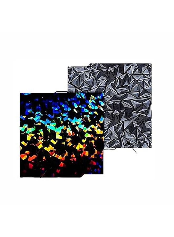 PEO Diamond Shattered Sticker Build Plate 260x271mm Scraper Free 3D Printer Bed - Image 1