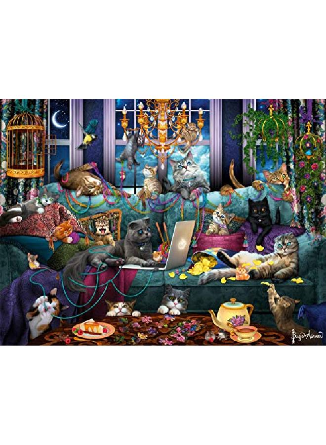 Buffalo Games Quarantine Cats 750 Piece Jigsaw Puzzle - Image 1