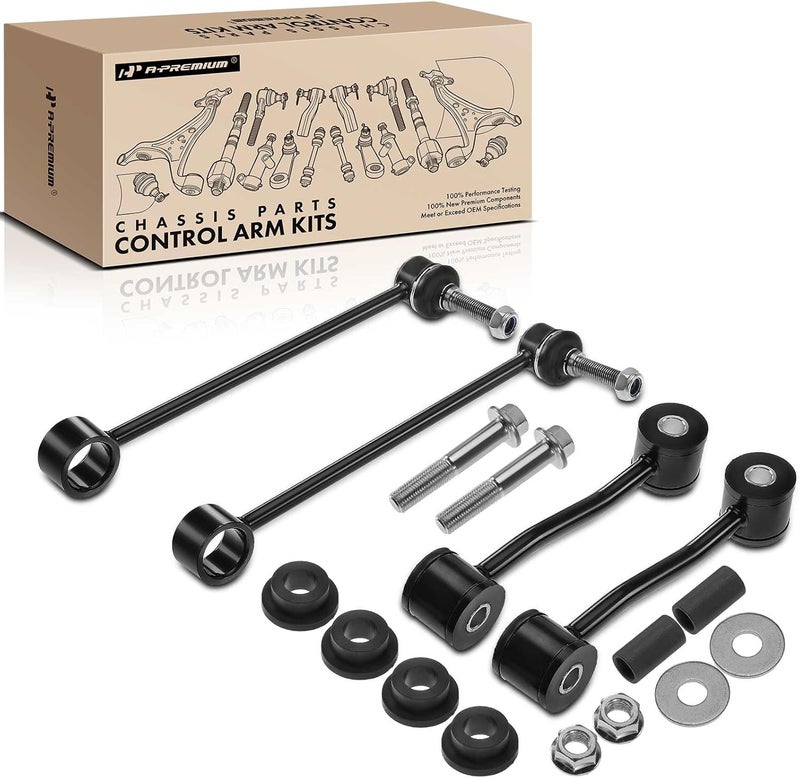 A-Premium Set of 4, Front & Rear Sway Bar Links Kit Stabilizer Bar Links, Compatible with Jeep Liberty 2008-2012, Dodge Nitro 2007-2011 - Image 1