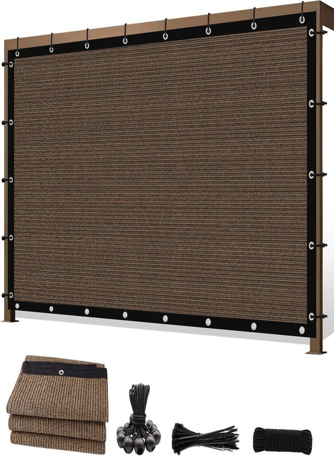 Sunocity 90% Sun Shade Cloth with Grommets, 8'X 12' Mocha Pergola Shade Cover Canopy Mesh Tarp Privacy Screen for Patio, Outdoor, Garden, Backyard - Image 1