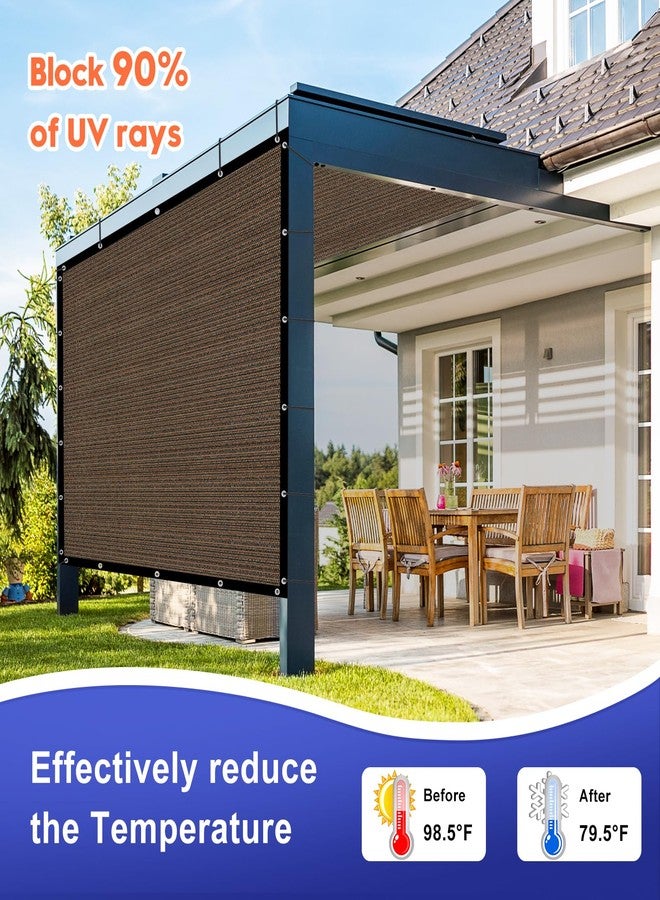 Sunocity 90% Sun Shade Cloth with Grommets, 8'X 12' Mocha Pergola Shade Cover Canopy Mesh Tarp Privacy Screen for Patio, Outdoor, Garden, Backyard - Image 5
