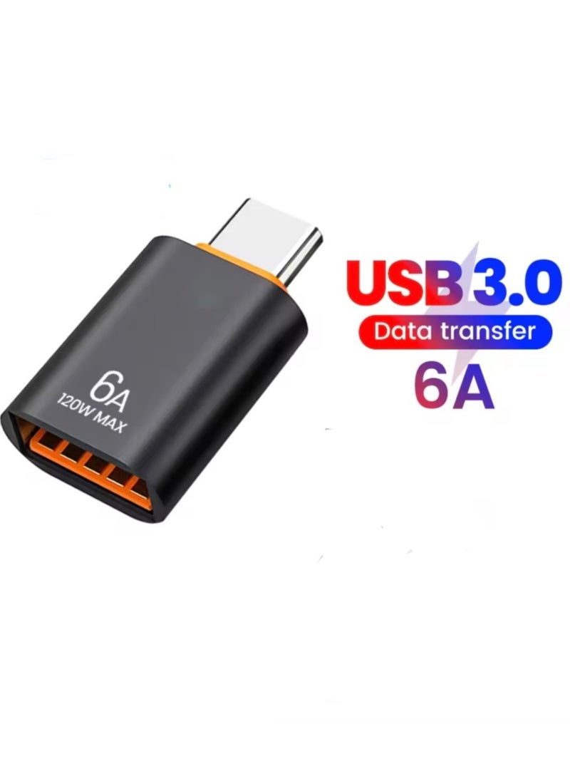 XTREME OTG charging connector with 6A charger port from Type-C to USB 120W for charging and high-speed data transfer adapter   Type C to USB, male to female, card reader, computer and laptop  - Image 1