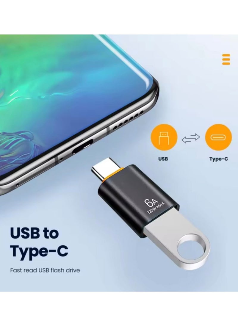XTREME OTG charging connector with 6A charger port from Type-C to USB 120W for charging and high-speed data transfer adapter   Type C to USB, male to female, card reader, computer and laptop  - Image 4