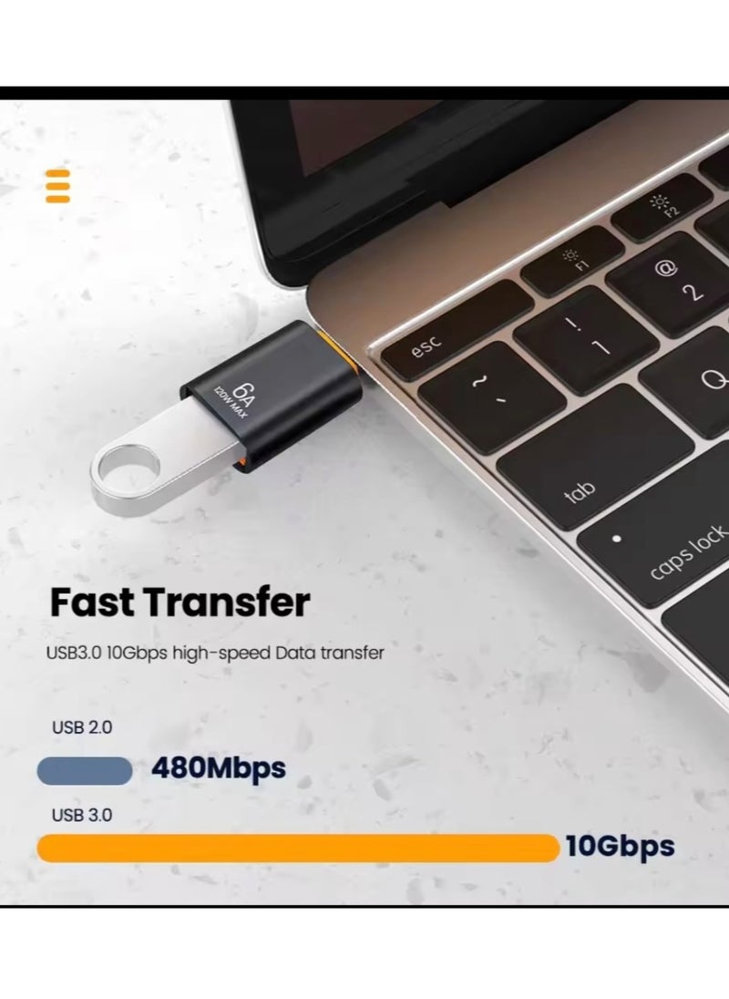 XTREME OTG charging connector with 6A charger port from Type-C to USB 120W for charging and high-speed data transfer adapter   Type C to USB, male to female, card reader, computer and laptop  - Image 5