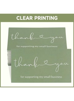 Thank You Cards Small Business, Thank You Business Cards, 2 X 3.5 Inches Thank You Cards For Small Business, 100Pcs Thank You For Your Order Cards, Thank You For Supporting Cards Sage Green - pzsku/Z818D1655CCBFFE6D6171Z/45/_/1731922522/4381e1aa-3f2f-4933-a84d-5641baca1e00