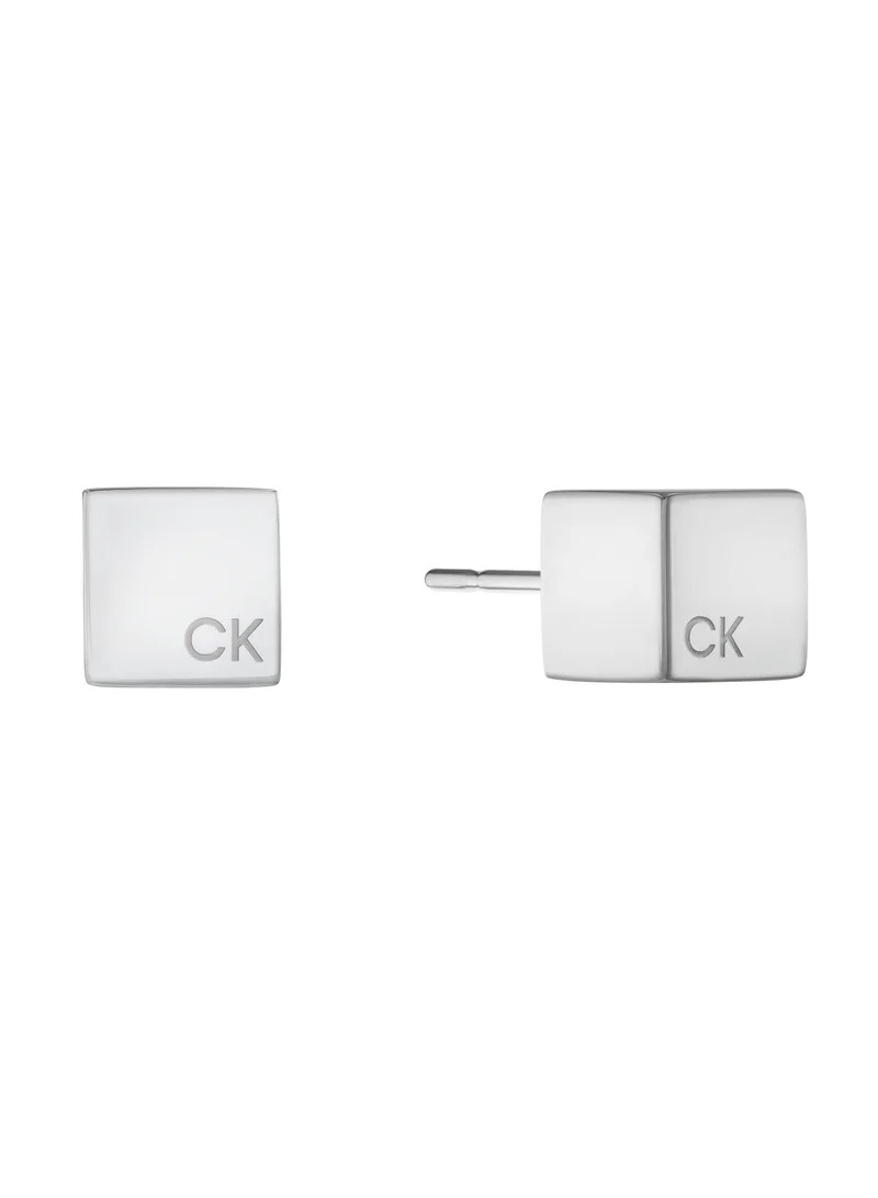 كالفن كلاين Calvin Klein Women's Silver Stud Earrings - 35000245