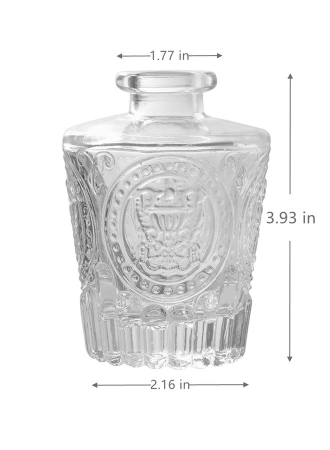 yaocoral Small Clear Glass Vase for Centerpieces,Diamond Glass Bud Vase Hydroponic Vase,Mini Table Vase Clear Flower Vase Decorative for Wedding Farmhouse Home Decor - Image 4