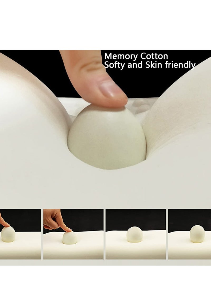 Excefore Car Seat Neck Pillow Durable Pure Memory Foam Neck Pillow Comfortable Ergonomic Breathable Removable Seat Headrest Pad for Neck Back Pain Relief  - Image 4