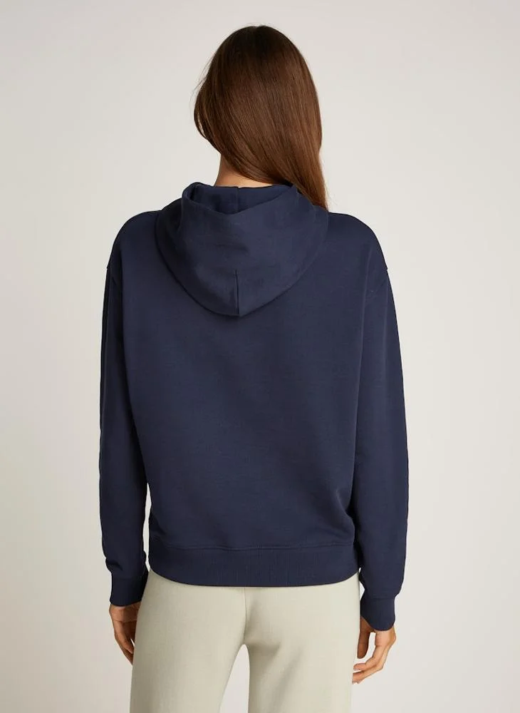 كالفن كلاين Logo Drawstring Hoodie