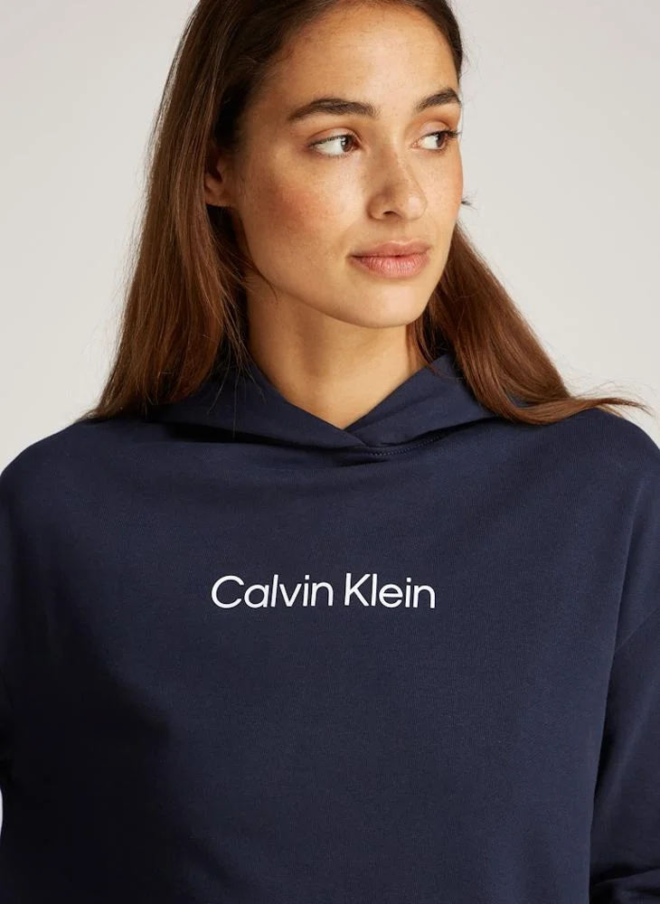 CALVIN KLEIN Logo Drawstring Hoodie