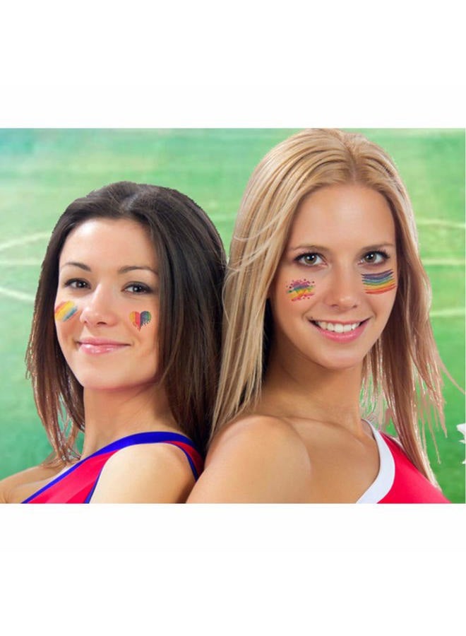 Ooopsi Colourful Temporary Rainbow Lips Butterfly Rose Heart Tattoo - 140 Pieces (9 Sheets) - Image 5