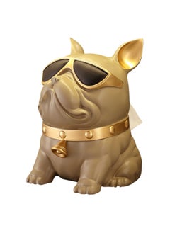 Generic French Bulldog Paper Towel Holder - Artistic Resin Dog Sculpture and Multifunctional Home and Office Decor - Multi-Room, Dual-Function Design for Living Spaces and Workplaces (Dark Brown)  - Image 1