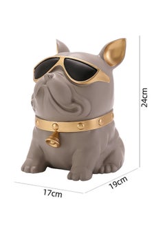 Generic French Bulldog Paper Towel Holder - Artistic Resin Dog Sculpture and Multifunctional Home and Office Decor - Multi-Room, Dual-Function Design for Living Spaces and Workplaces (Dark Brown)  - Image 2