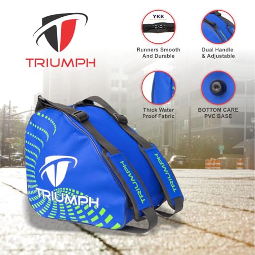 Triumph KB-612 Skating Bag for Only Quad Roller Skates (Royal Blue)(Size 12"x11"x9") - Image 2