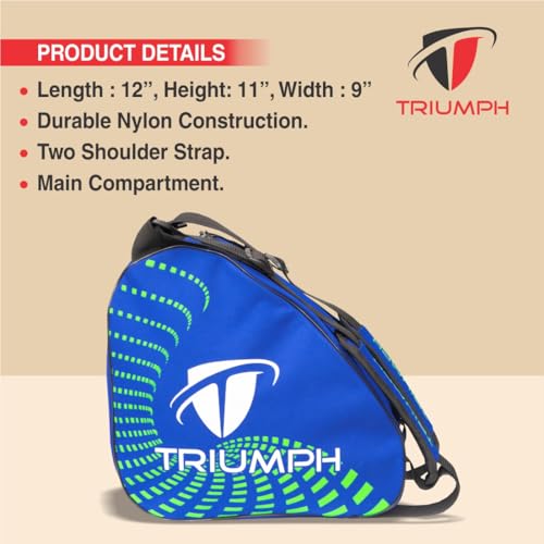 Triumph KB-612 Skating Bag for Only Quad Roller Skates (Royal Blue)(Size 12"x11"x9") - Image 3