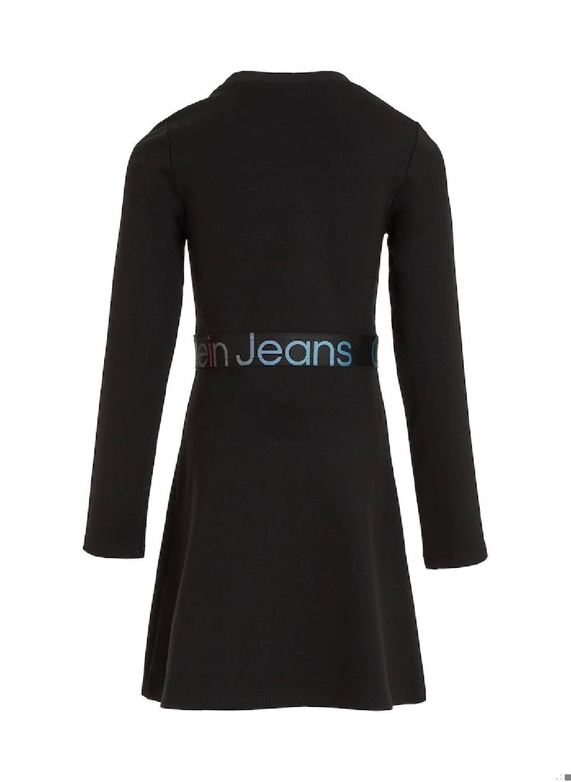 Calvin Klein Jeans Calvin Klein Jeans Kids, Girls' Dresses - Long Sleeves - Dresses - Viscose , Black  - Image 2