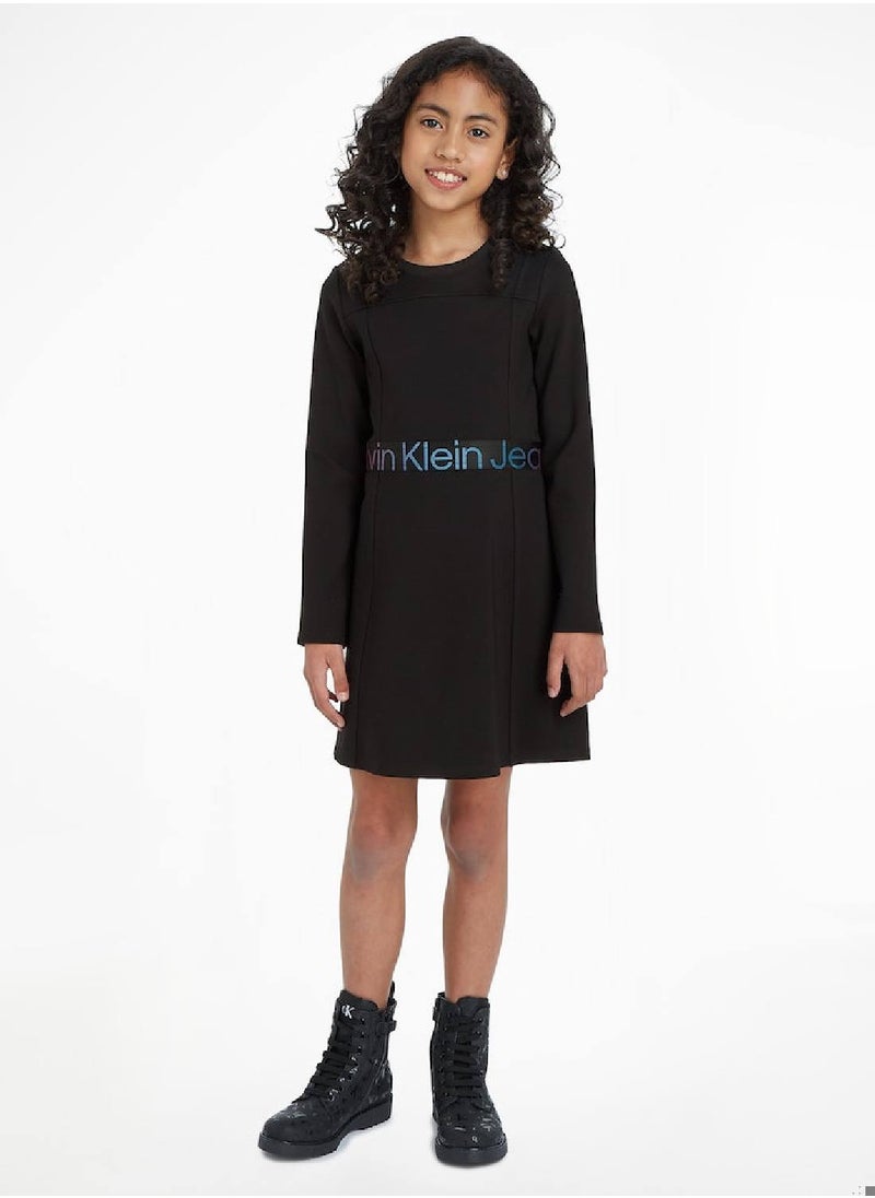 Calvin Klein Jeans Calvin Klein Jeans Kids, Girls' Dresses - Long Sleeves - Dresses - Viscose , Black  - Image 1