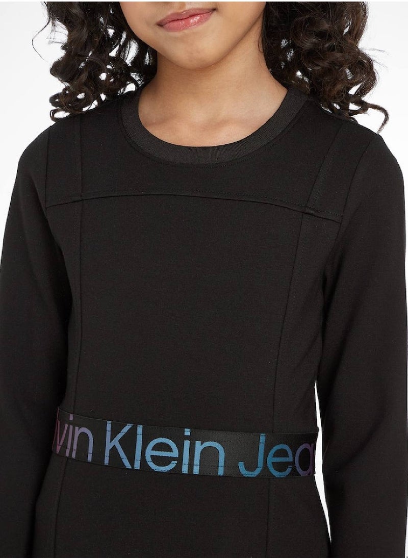 Calvin Klein Jeans Calvin Klein Jeans Kids, Girls' Dresses - Long Sleeves - Dresses - Viscose , Black  - Image 5