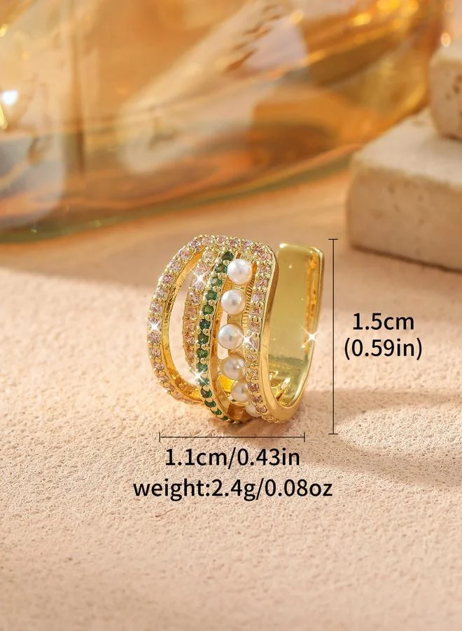 Take Two Rhinestone Faux Pearl Ear Clip