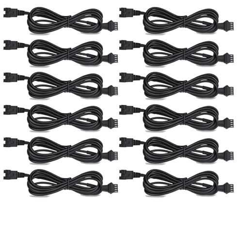 LAZZPPO Rock Light Extension Wire 4 Pin 12 Pcs 4 Pin 60 inch, Pure Copper Insulated Cable LED Cable Cord Set for Motorcycle ATV Golf Car Trucks Neon Strip - Image 1