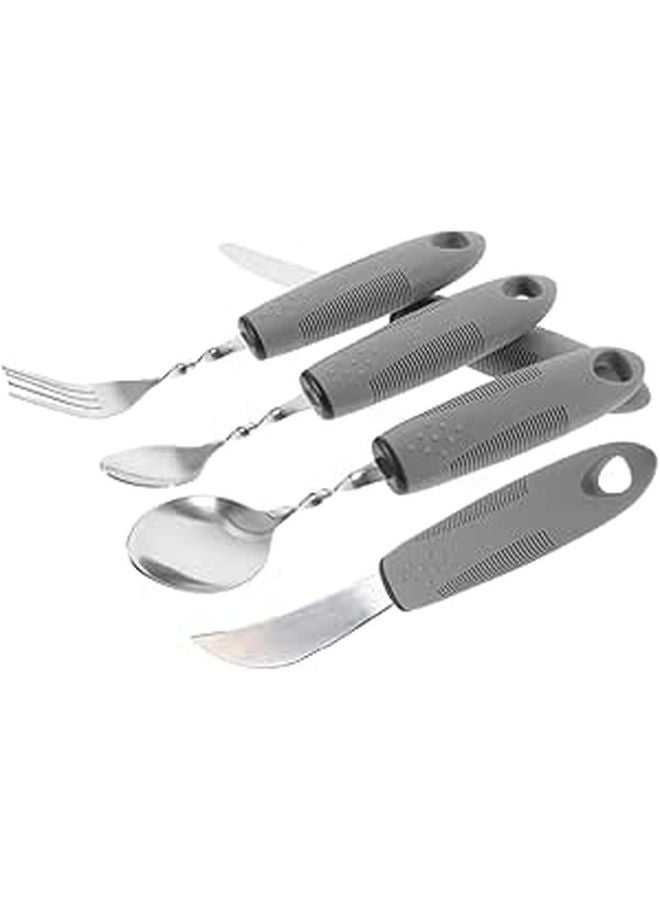Adaptive Eating Utensils for Elderly and Disabled Easy Grip Silverware Set - Image 1