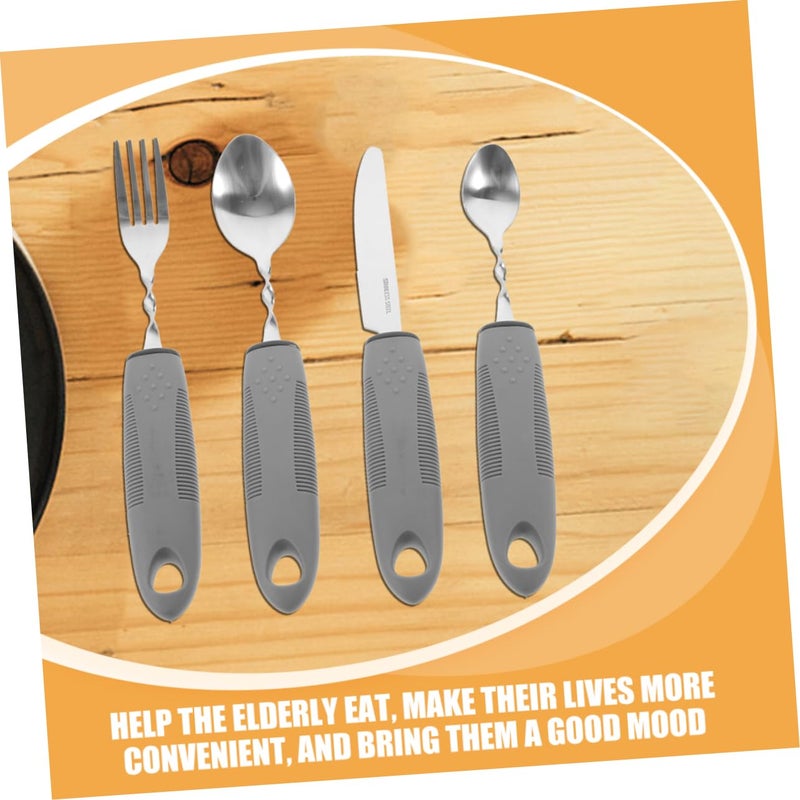 Adaptive Eating Utensils for Elderly and Disabled Easy Grip Silverware Set - Image 5