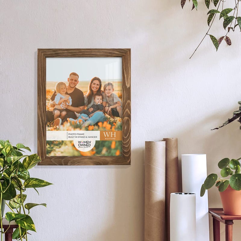 Renditions Gallery 8x10 inch Picture Frame Walnut Wood Grain Frame  High-end Modern Style  Made of Solid Wood and High Definition Glass for Wall and Tabletop Photo Display - Image 3