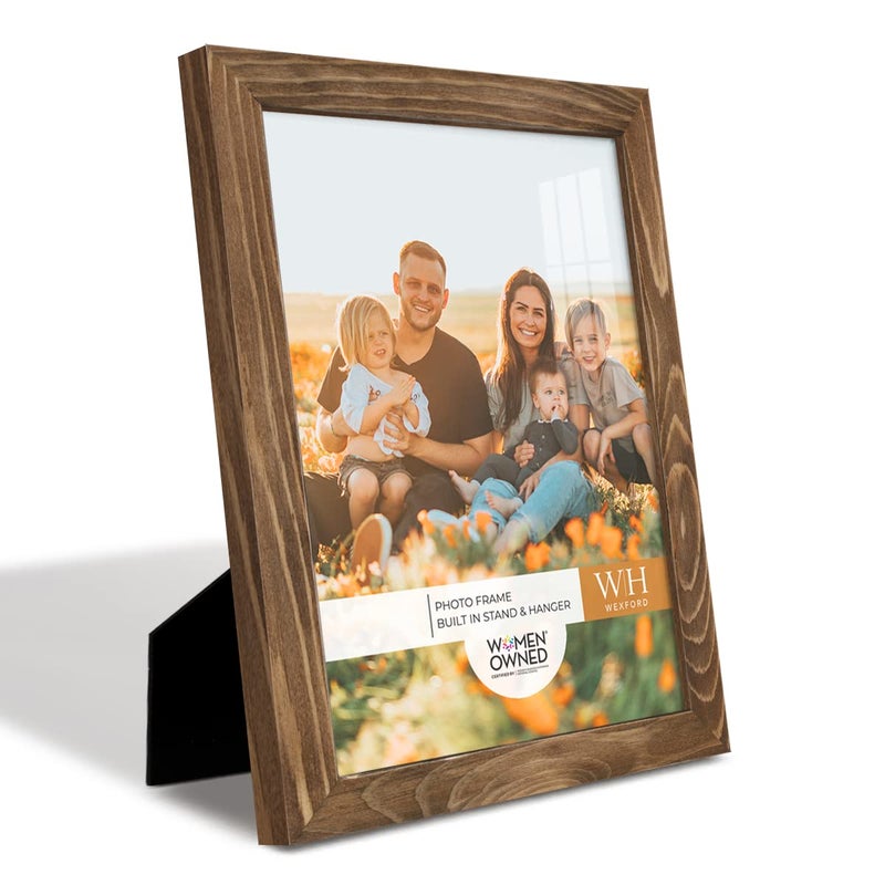 Renditions Gallery 8x10 inch Picture Frame Walnut Wood Grain Frame  High-end Modern Style  Made of Solid Wood and High Definition Glass for Wall and Tabletop Photo Display - Image 4