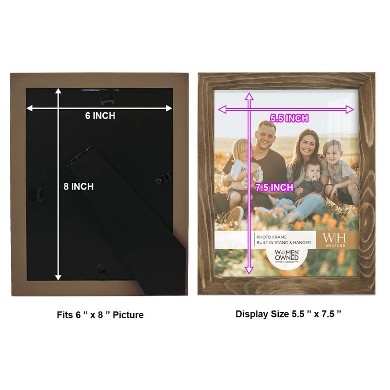 Renditions Gallery 8x10 inch Picture Frame Walnut Wood Grain Frame  High-end Modern Style  Made of Solid Wood and High Definition Glass for Wall and Tabletop Photo Display - Image 5