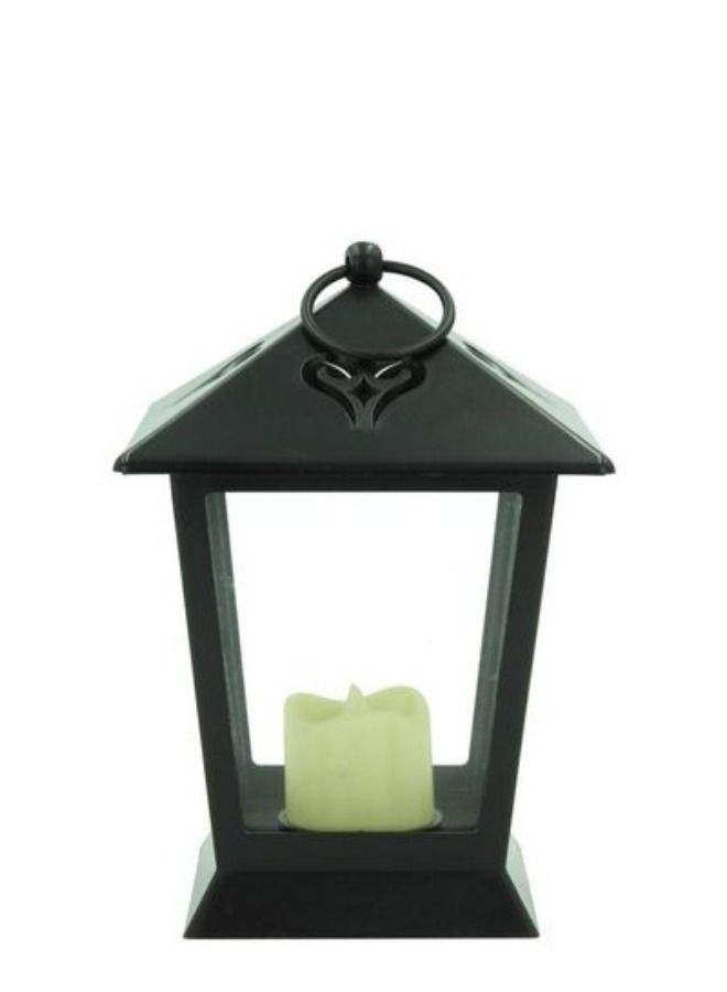 Hanging LED Candle Lantern Night Light Lamp Black - Image 2