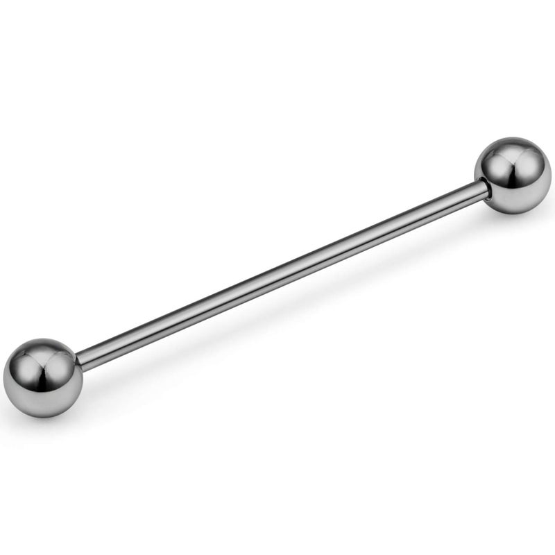 SCERRING 14 Gauge G23 Titanium Industrial Barbell Cartilage Earring Body Piercing 1 1/2 Inch 38mm Sold by Piece