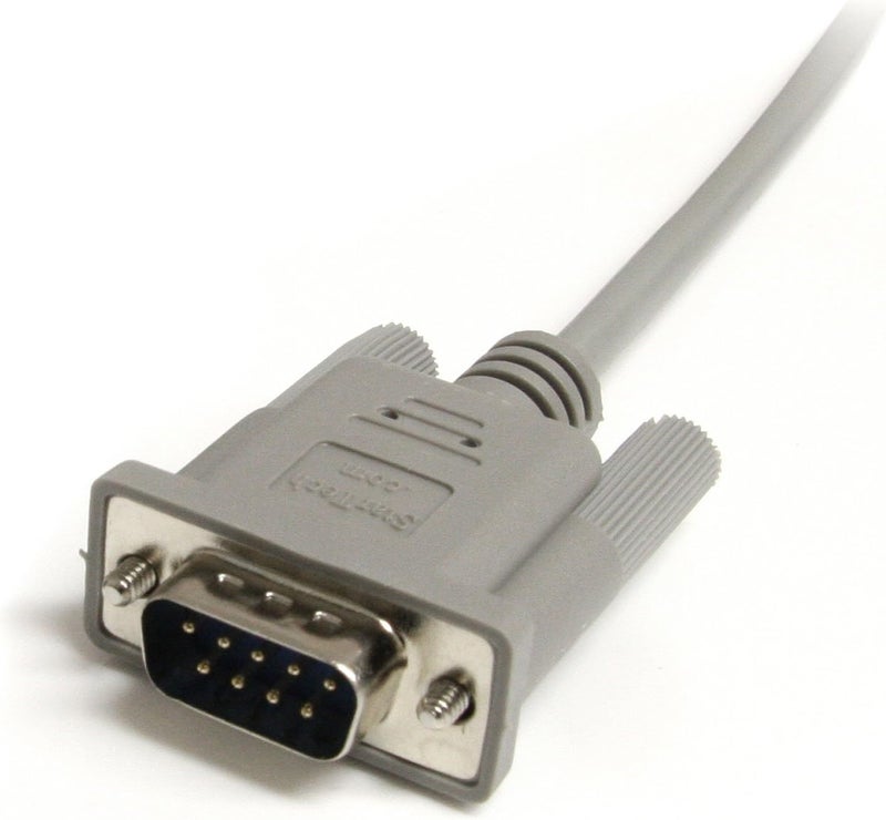 StarTech.com 10 ft Straight Through Serial Cable - DB-9 Male to DB-9 Female Extension Cable - Gray - Image 3