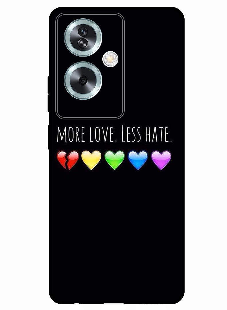 Theodor Protective Case Anti Scratch Shock Proof Bumper Cover For Oppo A79 5G More Love Less Hate  - Image 1