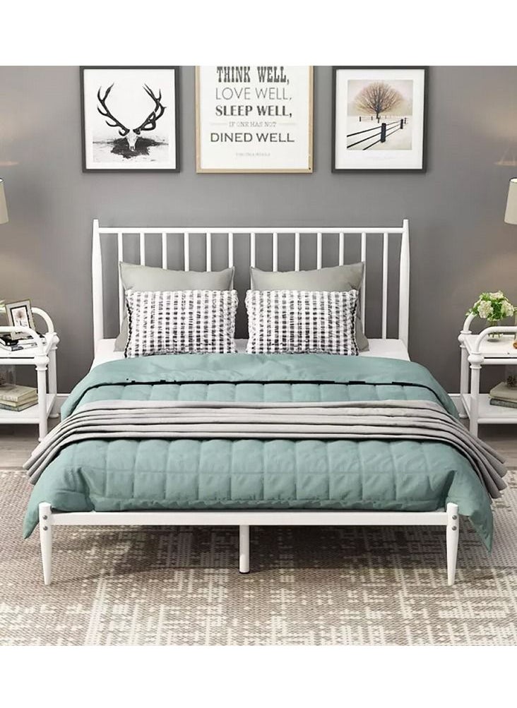 Rahaty Store - White bed frame 120x200 cms - Image 1