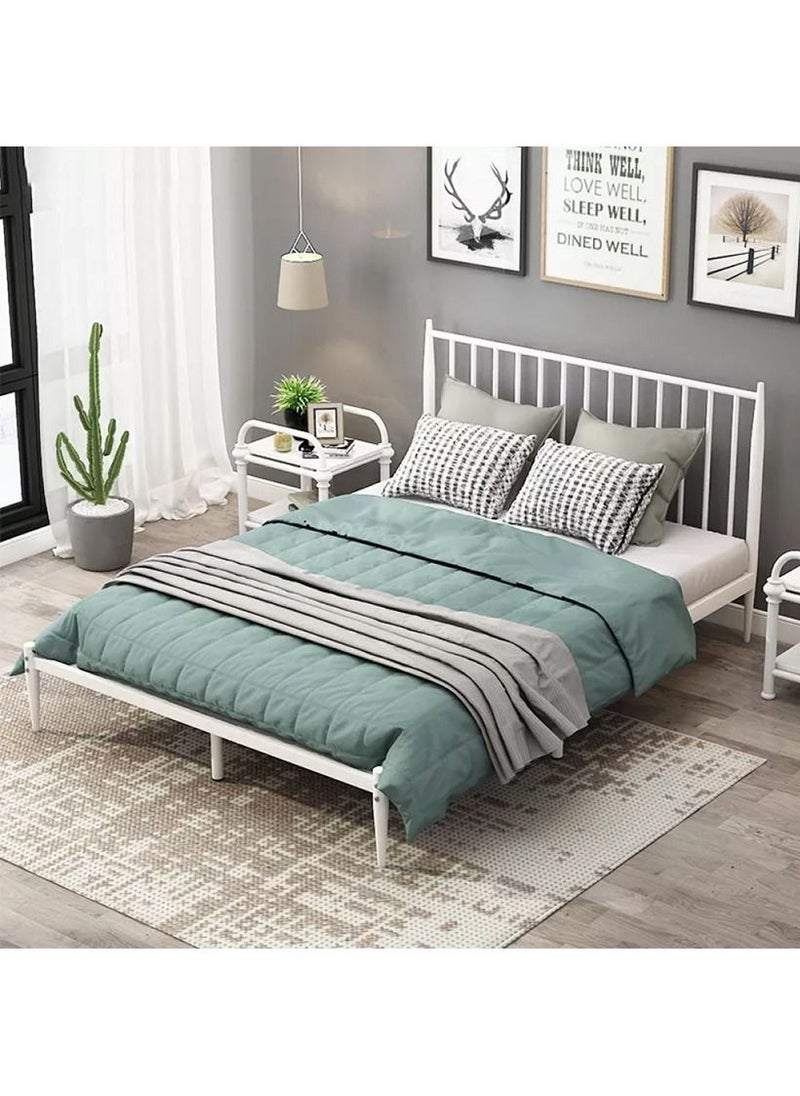 Rahaty Store - White bed frame 120x200 cms - Image 1