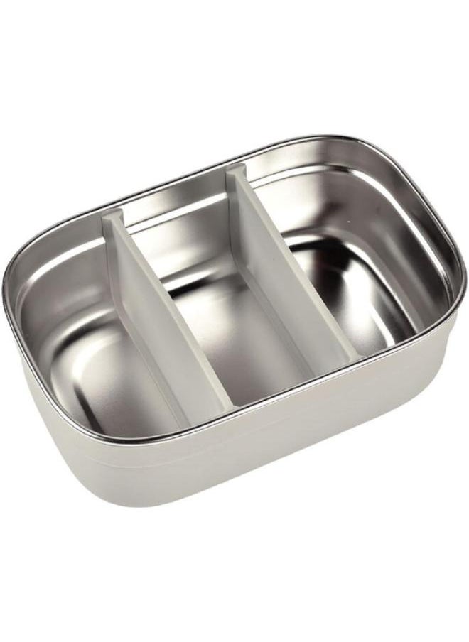 Stainless Steel Lunch Box Velvet Grey And Baltic Blue