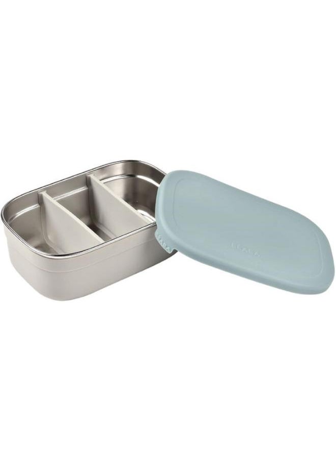 Stainless Steel Lunch Box Velvet Grey And Baltic Blue