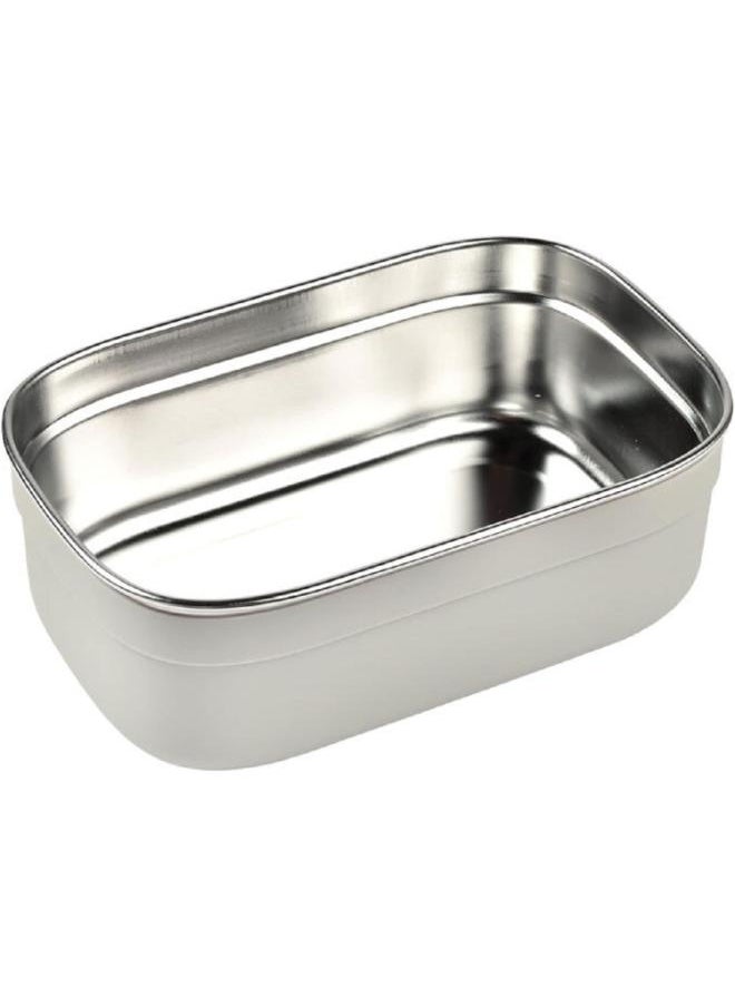 Stainless Steel Lunch Box Velvet Grey And Baltic Blue