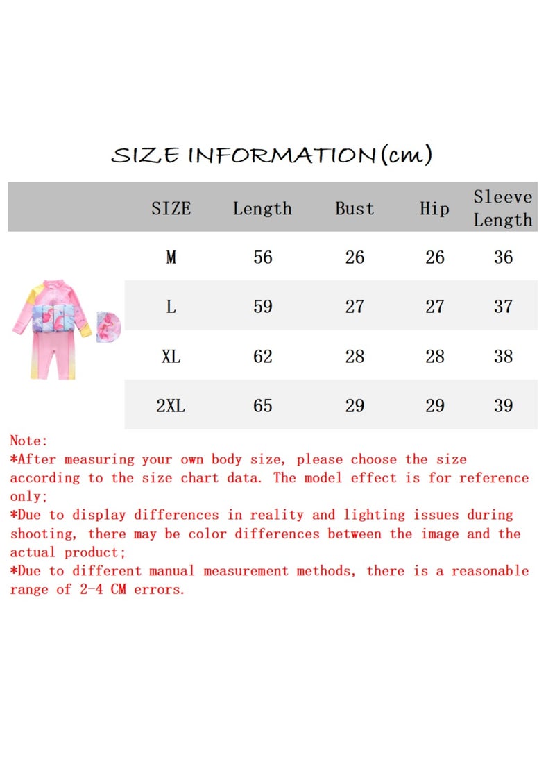 SISGL بدلة سباحة للأطفال مع طفو بدلة سباحة قابلة للتعديل بدلة استحمام بأكمام قصيرة ملابس سباحة كرتونية بدلة سباحة كرتونية للبنات - Image 3
