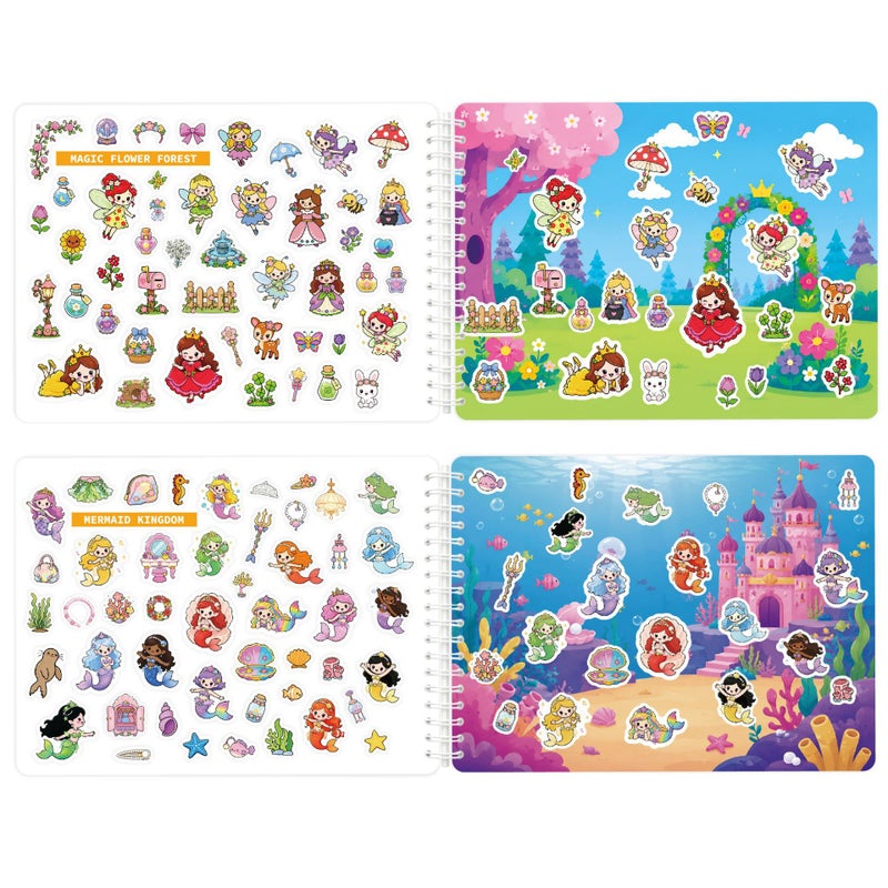 Children Princess Sticker Book Coloring Activity 600 Stickers Ages 3-8 CPC Certified - Image 1
