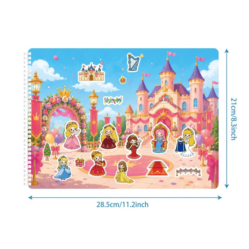 Children Princess Sticker Book Coloring Activity 600 Stickers Ages 3-8 CPC Certified - Image 4