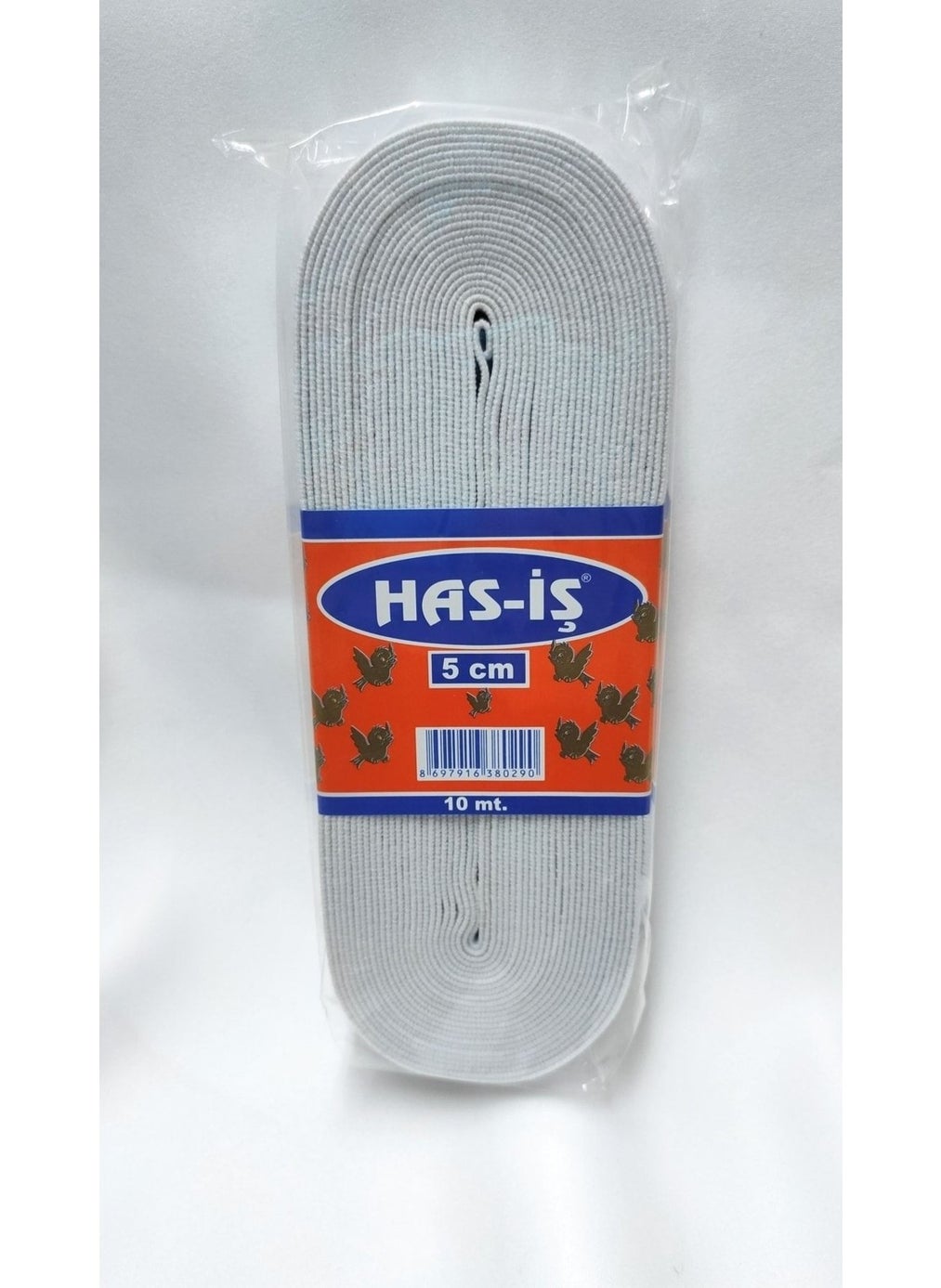 Atmaca Tuhafiye Atmaca Haberdashery Has-Iş White 5 cm Flat Elastic 10 Meters Waist Leg Elastic 