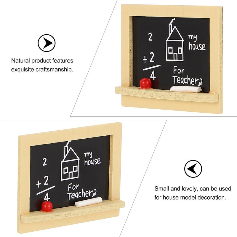 Uonlytech 3 Sets Mini Dollhouse Decor with Black Chalkboards and Accessories - Image 3