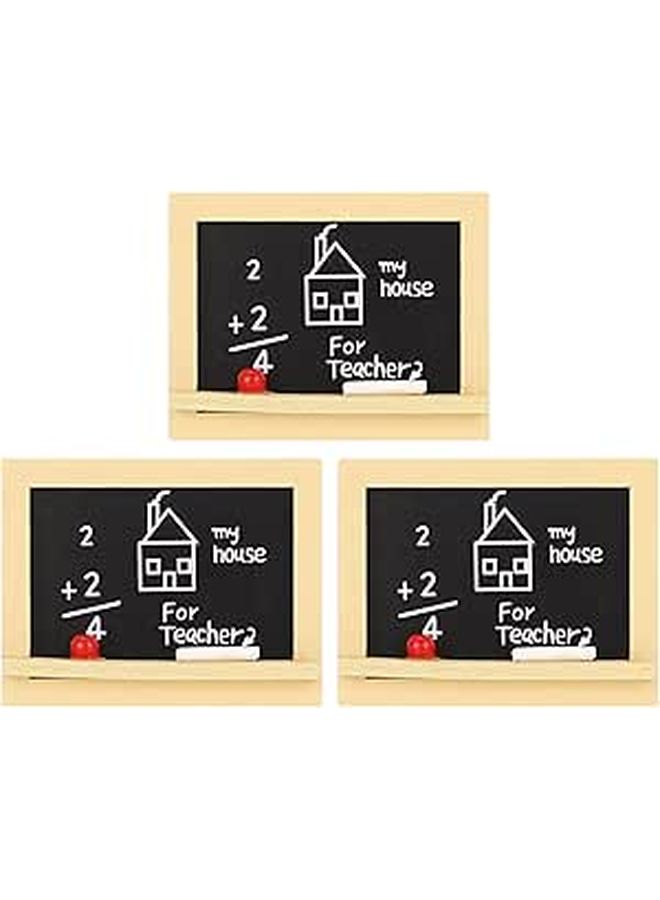 Uonlytech 3 Sets Mini Dollhouse Decor with Black Chalkboards and Accessories - Image 1