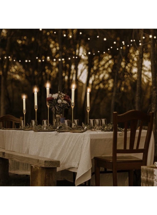 WISFOR Gold Metal Candle Holder : Table Decorative Candlestick Holder Candlestick for Taper Candles Candle Stand with Sturdy Non- slip Base Tall Candelabra for Dining Table Decor Wedding Party - Image 5