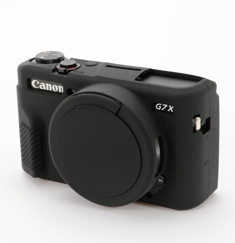 Yisau G7X Mark II Camera Case, G7X Removable Lens Cover Silicone Cover for Canon PowerShot G7X ii, G7X Accessories, Lightweight Rubber Soft Silicone Case - Glamour Black - Image 2