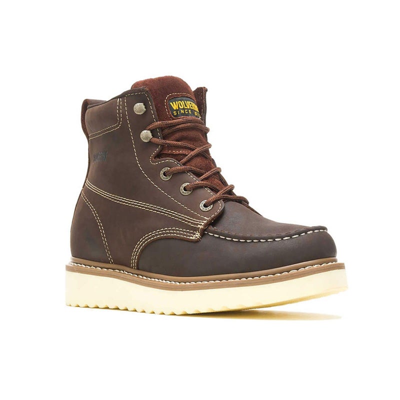 Wolverine Men's Loader 6" Soft Toe Wedge Work Boot, Brown, 10.5 M US - Image 2